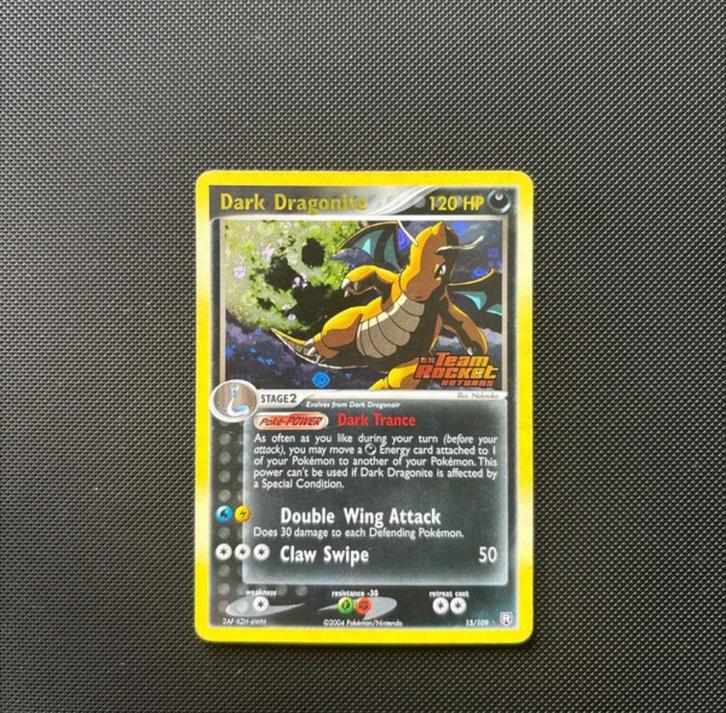 Dark Dragonite – Team Rocket Returns (Stamped) 15/109, Hobby en Vrije tijd, Verzamelkaartspellen | Pokémon, Gebruikt, Losse kaart