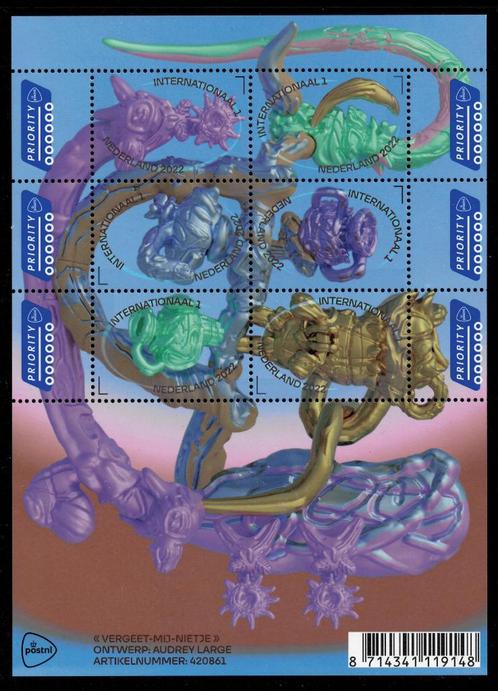 Jaar 2022 NVPH 4053-4058 Vergeet-mij-nietje. Internationaal, Postzegels en Munten, Postzegels | Nederland, Postfris, Na 1940, Ophalen of Verzenden