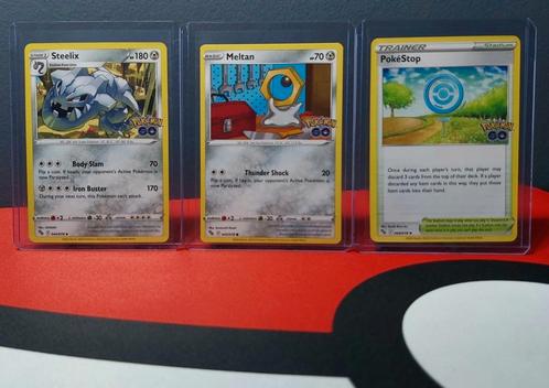 Steelix, Meltan & Pokéstop, Pokémon Go Set 2022, Hobby en Vrije tijd, Verzamelkaartspellen | Pokémon, Zo goed als nieuw, Meerdere kaarten