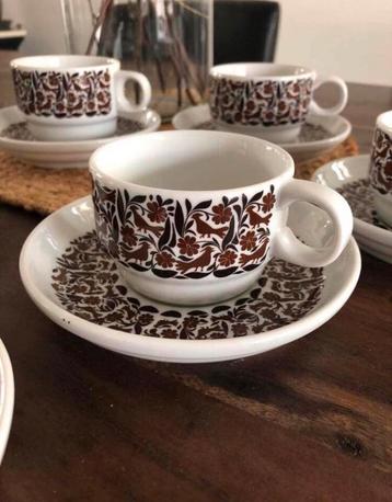 💝 Vintage THOMAS KIRUNA VOGELS kop schotel wit bruin  beschikbaar voor biedingen
