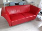 Prachtige  Montel bank, klassiek model, rood leer, Ophalen, Klassiek, 150 tot 200 cm, Tweepersoons