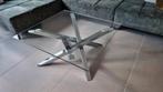 Salon tafel glas Chrome poten. Modern. Salontafel, Ophalen, 50 tot 100 cm, Minder dan 50 cm, Rechthoekig