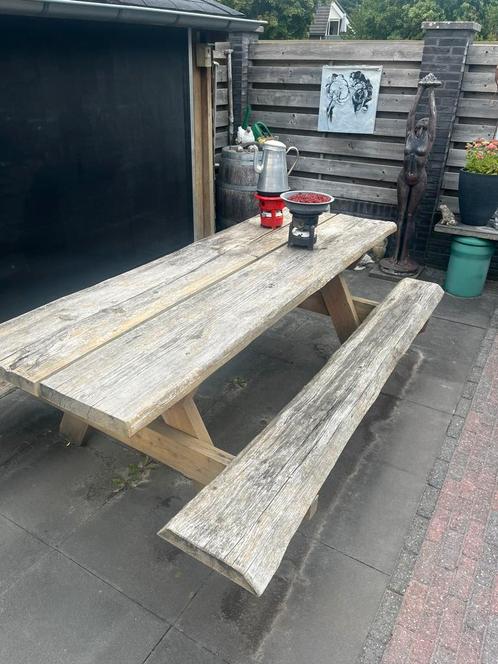 Houten Picknickbank - Gebruikt, Tuin en Terras, Picknicktafels, Gebruikt, Rechthoekig, Hout, Ophalen