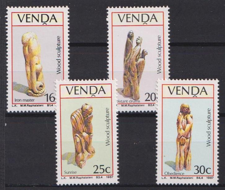 Venda (Z-Afrika) 1987 Traditioneel houtwerk beelden, Postzegels en Munten, Postzegels | Thematische zegels, Postfris, Overige thema's