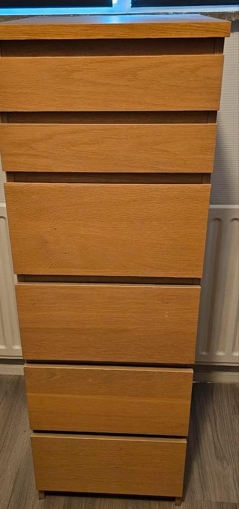 Ikea Malm ladekast met spiegel, Huis en Inrichting, Kasten | Ladekasten, Zo goed als nieuw, 100 tot 150 cm, 50 tot 100 cm, 25 tot 50 cm