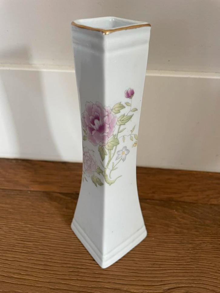 Vintage Vaas met Bloemmotief, Antiek en Kunst, Antiek | Vazen, Ophalen of Verzenden