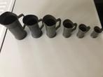 bronze maatbekers, 6 stuks, Antiek en Kunst, Antiek | Tin, Ophalen