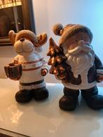 2 winter/kerstfiguren, steen, warme winterkleuren,45 cm hoog, Ophalen of Verzenden, Nieuw