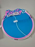Spiegel met neon letters beauty nieuw., Minder dan 50 cm, Rond, Nieuw, Ophalen of Verzenden