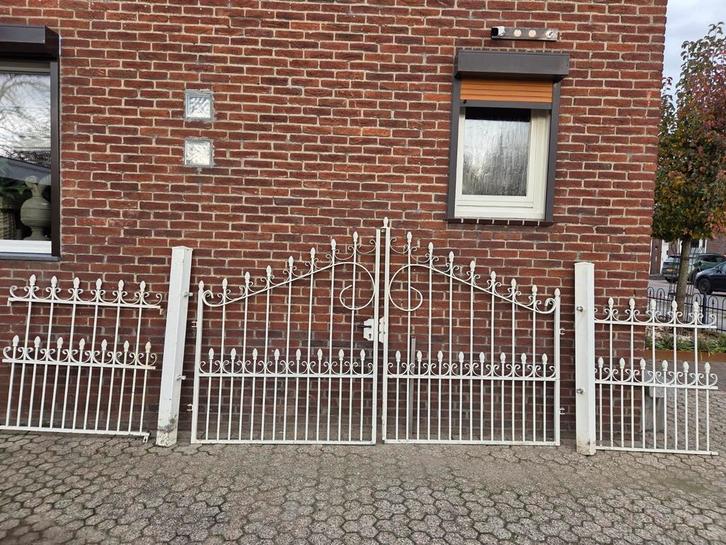 SIERPOORT MET ZIJDELEN., Tuin en Terras, Tuinhekken en Hekwerk, Zo goed als nieuw, Sierhekwerk, IJzer, Ophalen