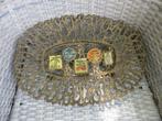 Fruit schaal, messing, brutalisme, Made in Israel, rond 1970, Antiek en Kunst, Antiek | Koper en Brons, Ophalen of Verzenden, Koper