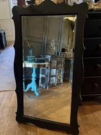 Antieke Biedermeier spiegel 120x66cm zwart goud vintage VdlM, Antiek en Kunst, Antiek | Spiegels, Ophalen, 50 tot 100 cm, 100 tot 150 cm