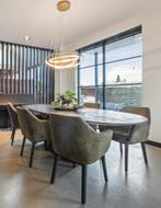 Ovale eettafel + 6 stoelen, complete eetkamer set, Ophalen, 100 tot 150 cm, 200 cm of meer, Vijf personen of meer