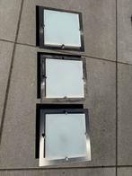 3x Massive Halogeen Plafondlamp, Huis en Inrichting, Lampen | Plafondlampen, Ophalen, Gebruikt, Glas