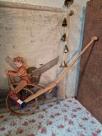Oude houten duwfiets man rinkelbel, Ophalen of Verzenden