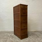 Oude houten schoolkast archiefkast ladenkast vintage kast, Ophalen