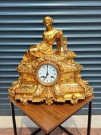 GROTE ANTIEKE FRANSE PENDULE BRONS, Antiek en Kunst, Antiek | Klokken, Ophalen of Verzenden