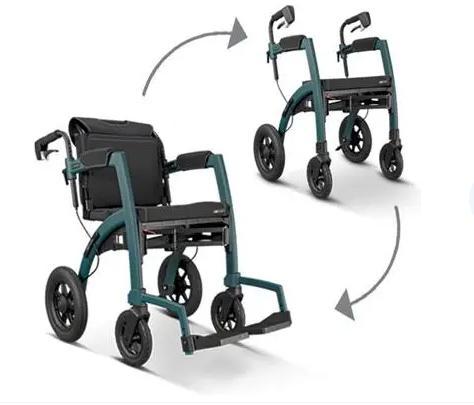 Rollz Motion 2 in 1 rolstoel/rollator te koop, Diversen, Rolstoelen, Zo goed als nieuw, Duwrolstoel, Inklapbaar, Ophalen