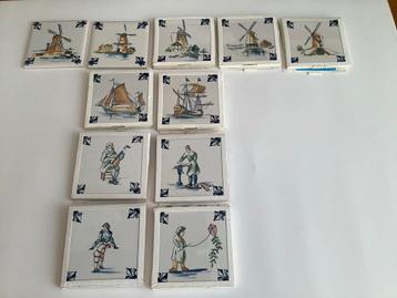 11 KLM Delfts Blauw Tegeltjes - Business Class beschikbaar voor biedingen