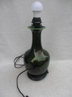 Vintage groene keramieken tafellamp jaren 60/70, Ophalen of Verzenden, Gebruikt, Overige materialen, Minder dan 50 cm