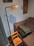 Uitschuifbare messing leeslamp met voetschakelaar, Gebruikt, Vintage, Ophalen of Verzenden, Minder dan 100 cm
