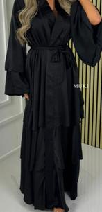 Zwarte MUKI jurk met ruches, Zwart, Zo goed als nieuw, Onder de knie, Ophalen