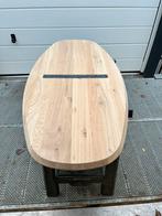 Deens ovaal eettafel 160x90x3 verjongd eiken rustiek, Huis en Inrichting, Tafels | Eettafels, Ophalen, Eikenhout, Nieuw, 50 tot 100 cm