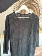 Gudrun Sjoden Zwart Opengewerkt Shirt M, Maat 38/40 (M), Zwart, Ophalen of Verzenden, Zo goed als nieuw