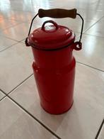 Vintage Emaille Melkkan - Rood, Ophalen