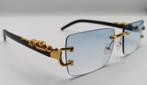 Luxe ''Cartier-Stijl'' Bril met Polycarbonaat Lenzen | 14K, Ophalen of Verzenden, Nieuw, Bril, Overige merken