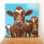Origineel Koeien Schilderij van Tanja van Achterberg, Ophalen, Zo goed als nieuw, Schilderij, 50 tot 75 cm