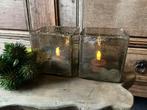 NIEUW bubbelglazen kubus windlichten, Ophalen of Verzenden, Nieuw