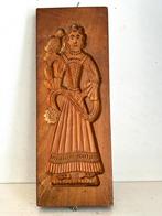 Dubbel gesneden speculaasplank koekplank man en vrouw, Antiek en Kunst, Ophalen