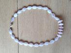 Handgemaakte kralenketting rozenkwarts, Ophalen of Verzenden, Zo goed als nieuw, Roze