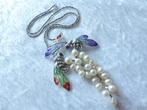 Prachtig Zilveren Tiffany Collier met 2 Libelles en Parels, Sieraden, Tassen en Uiterlijk, Antieke sieraden, Verzenden, Zilver
