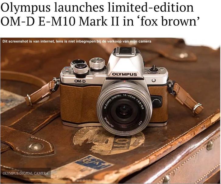 Limited ed. (oplage 3500ex.) Olympus E-M10 markII 785clicks, Audio, Tv en Foto, Fotocamera's Digitaal, Zo goed als nieuw, Compact