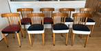 8 mooie retro vintage stoelen, Ophalen of Verzenden, Gebruikt, Blauw