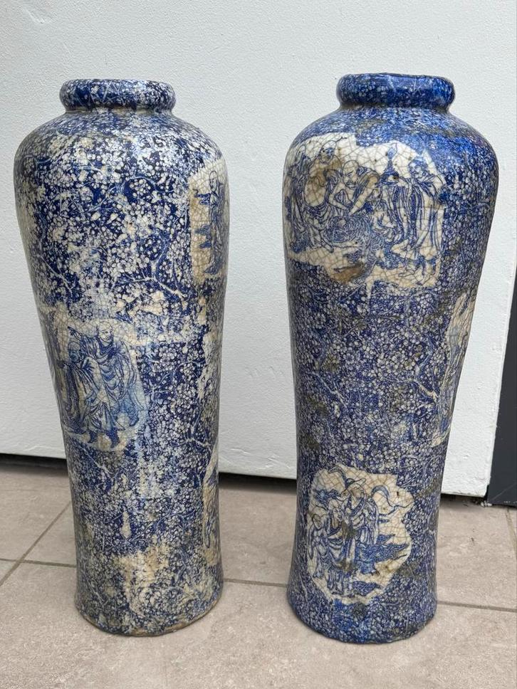 Chinese blauw-witte vazen, Antiek en Kunst, Antiek | Vazen, Ophalen