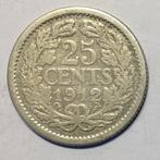 25 Cent 1912 Wilhelmina, Postzegels en Munten, Munten | Nederland, Zilver, Koningin Wilhelmina, Losse munt, 25 cent