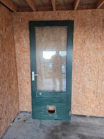 Houten deur met glas (88x211.5), Doe-het-zelf en Verbouw, Ophalen, Gebruikt, Binnendeur, Glas