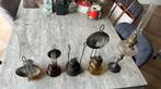 5x oude olie lampen, Antiek en Kunst, Antiek | Lampen, Verzenden
