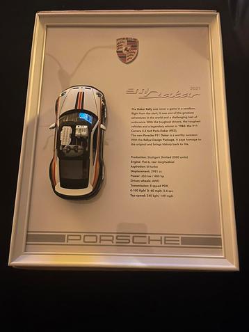 Dakar Porsche 911 op exclusieve ingelijste beschrijving!! beschikbaar voor biedingen