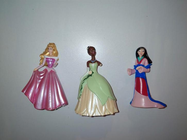 Disney prinses Mulan, Doornroosje, Tiana poppetje figuur, Verzamelen, Disney, Ophalen of Verzenden