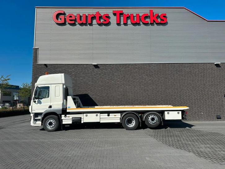 DAF CF 410 6X2 M4SN3 OPRIJWAGEN / MACHINE TRANSPORTER / PLAT, Auto's, Vrachtwagens, Bedrijf, ABS, Achteruitrijcamera, Airconditioning