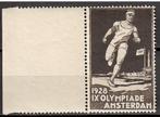 Vignet postfris Olympische Spelen Amsterdam [1928], Verzenden, T/m 1940, Postfris