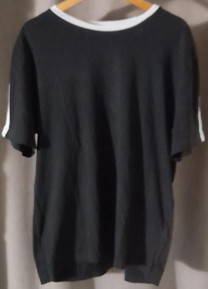 Divided zwart-wit heren T-shirt maat L, Kleding | Heren, T-shirts, Gedragen, Maat 52/54 (L), Zwart, Ophalen of Verzenden