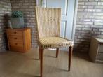 Stoel 2 stuks riet/biezen blank gelakt, Huis en Inrichting, Stoelen, Ophalen, Overige kleuren, Riet of Rotan, Zo goed als nieuw