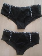 2 PRACHTIGE NIEUWE ZWARTE SAPPH SLIPS MAAT M, Verzenden, Zwart, Slip