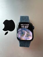 Apple Watch Series 7 (41mm) + Braided Solo Loop maat 3, Blauw, Gebruikt, Apple, IOS
