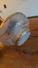 Vintage hanglamp glazen lamp messing plafondlamp 20 cm, Ophalen, Zo goed als nieuw, Glas